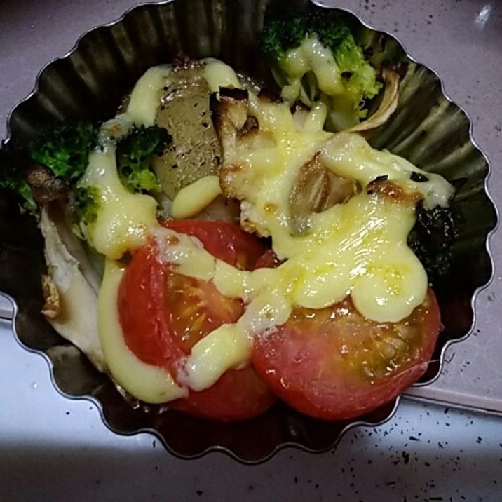 帆立と野菜のマヨネーズ焼き